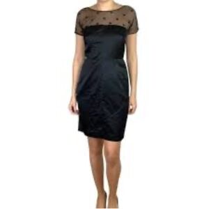 Vera Wang Lavender Label Sheath Dress Beaded Silk 0/34 Formal Dress Excellent